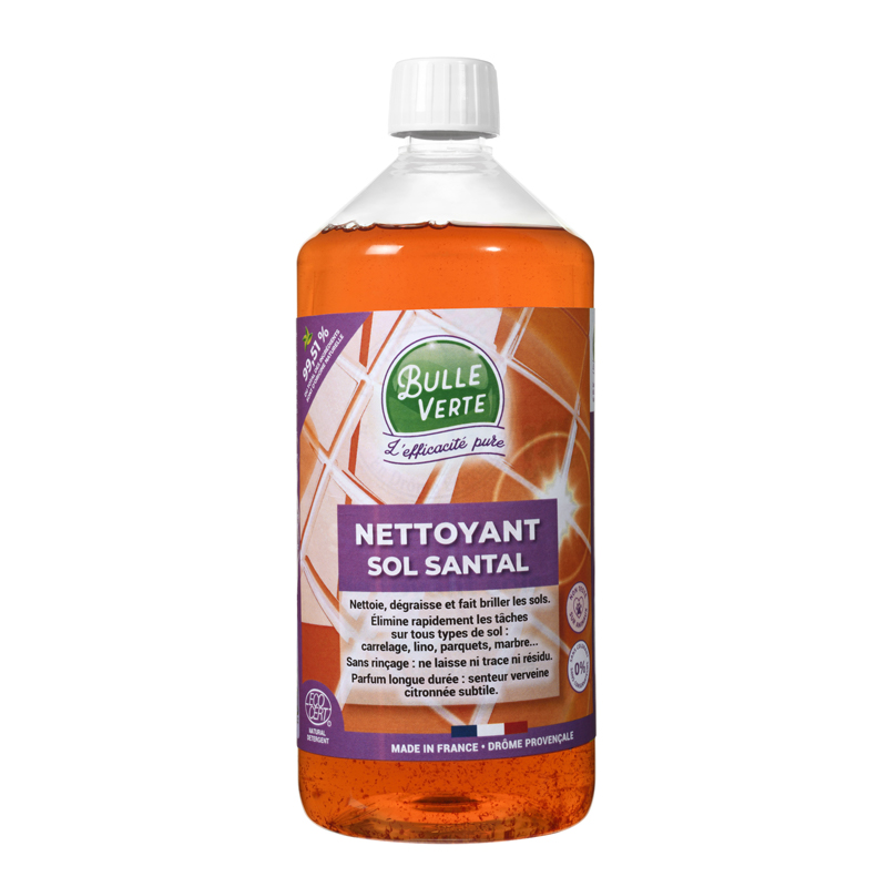 NETTOYANT SOL 1L SANTAL BULLE VERTE ECOLOGIQUE