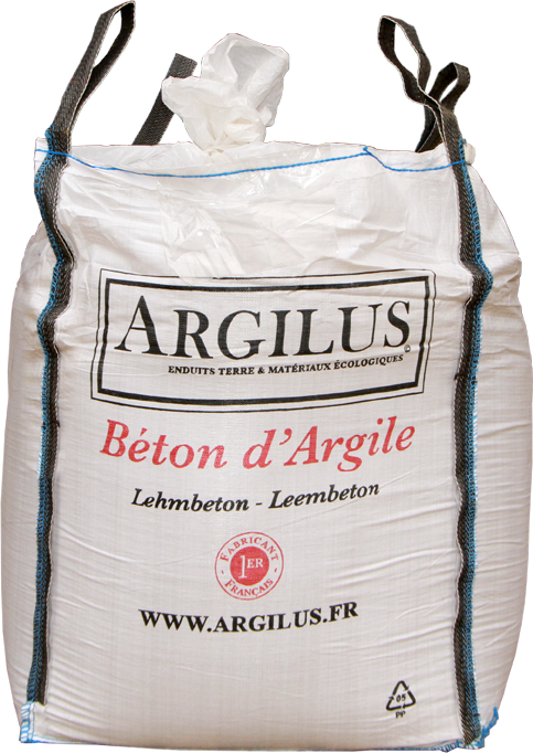 BETON D'ARGILE - BIG BAG 1 TONNE (100 kg = 1 m2 en  5 cm