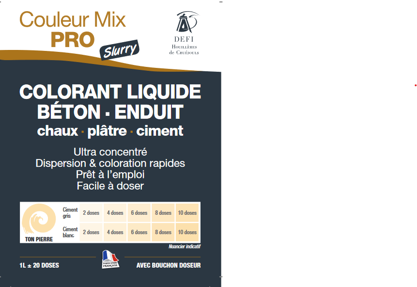 PIGMENT LIQUIDE TON PIERRE SLURRY DEFI